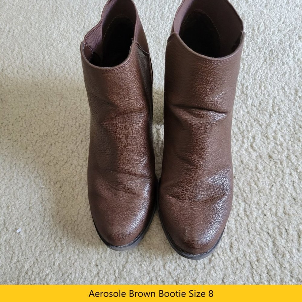 Aerosole Brown Booties Size 8